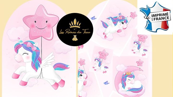 gant licorne rose